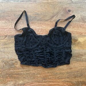 Hollister Mesh Heart Pattern Bustier